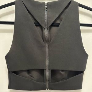 Alice + Olivia Cut Out Crop Top